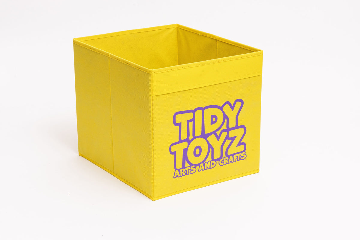 arts and crafts fabric toy storage box that fits IKEA Kallax