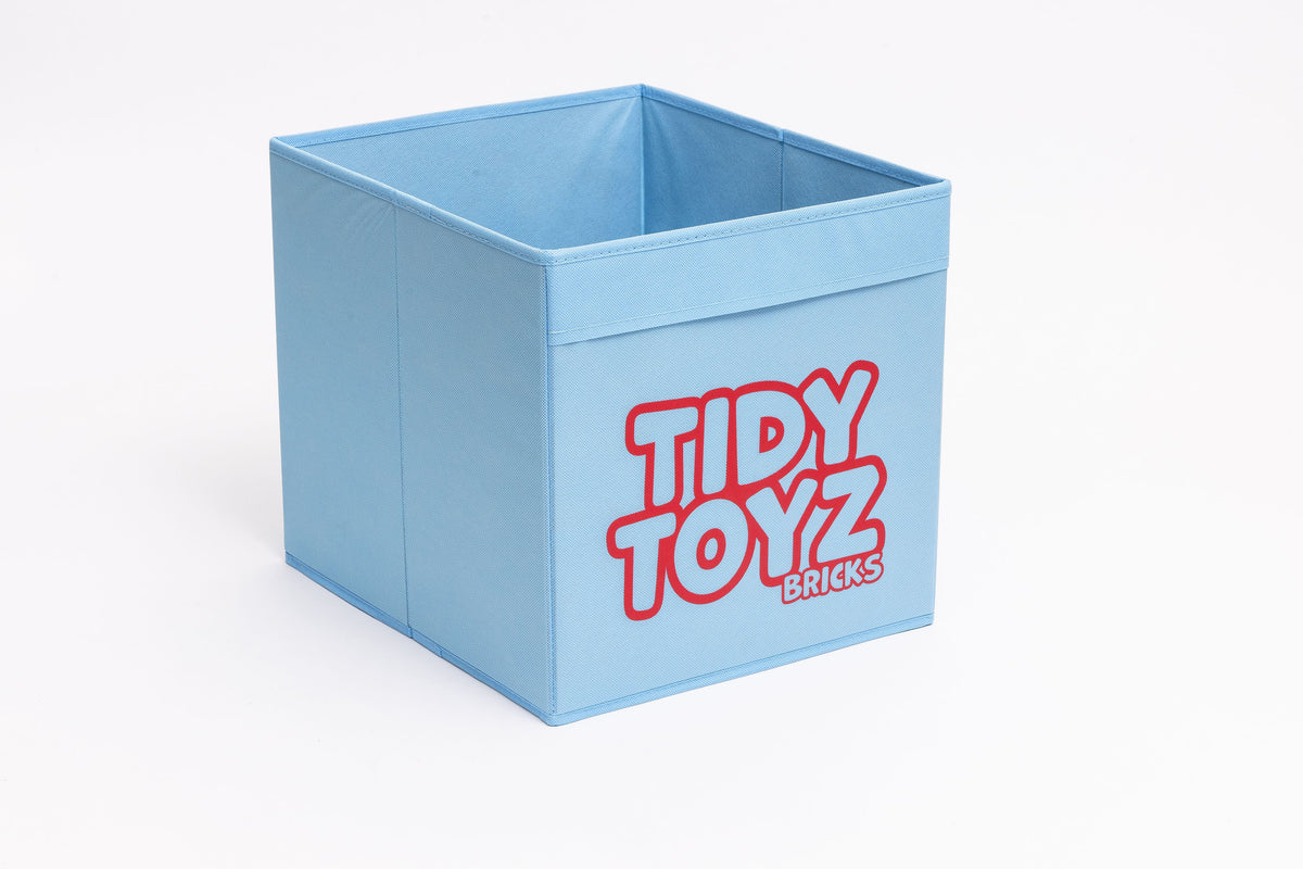 LEGO and building brick fabric toy storage box that fits IKEA Kallax